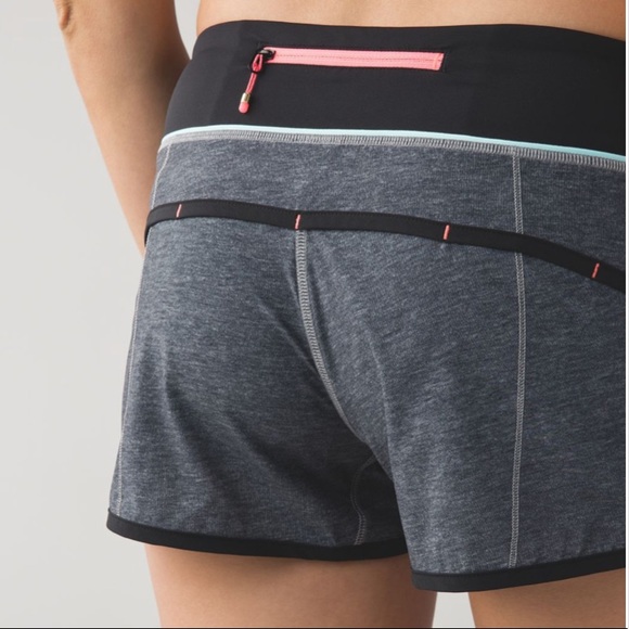 lululemon athletica Pants - LULULEMON Speed Short Heathered Black / Black